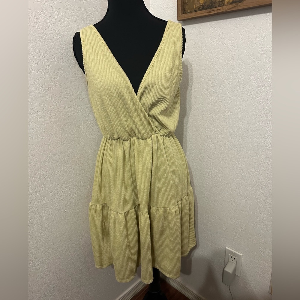 Caution To The Wind Light Yellow Sundress - Size M